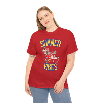 Summer Vibes Skeleton Alternative Goth Summer Unisex Heavy Cotton T-Shirt