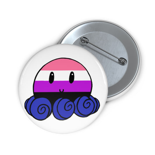 Genderfluid OctoPride Pin Buttons