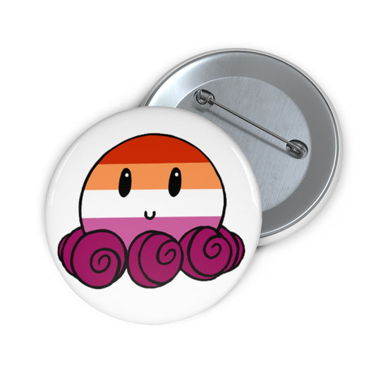 Lesbian OctoPride Pin Buttons