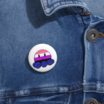 Genderfluid OctoPride Pin Buttons