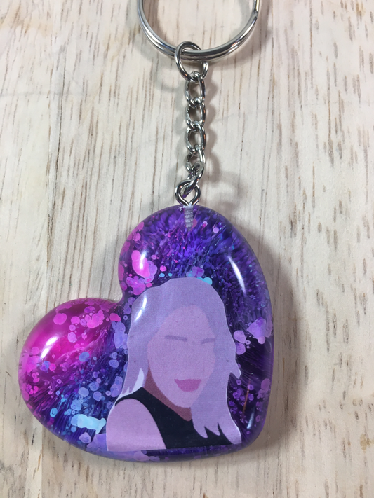 Solar Pink Blue Purple Mamamoo Hip Inspired Kpop Resin Keychain