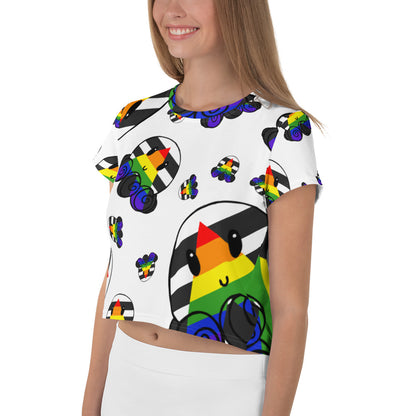 Ally Octo Pride All-Over Print Crop Tee