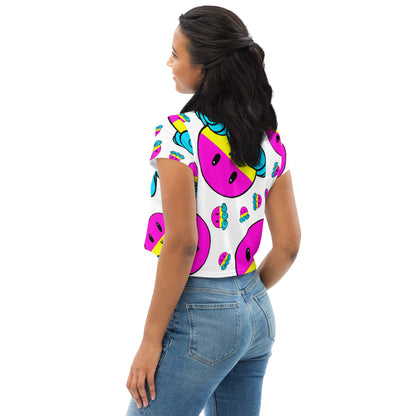 Pansexual Octo Pride All-Over Print Crop Tee