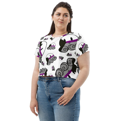 Demisexual Octo Pride All-Over Print Crop Tee